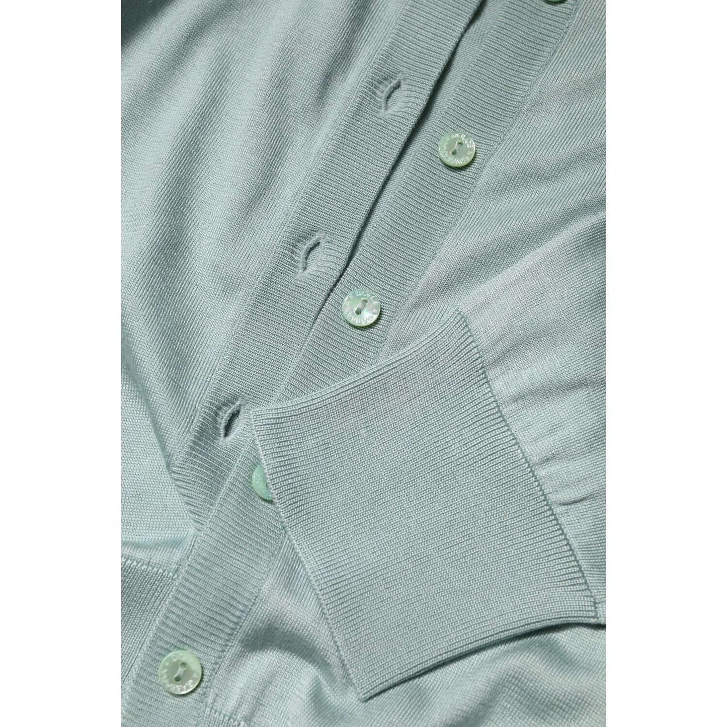Dolce & Gabbana Light Green Silk Button Down Cardigan Sweater TSH87604-42