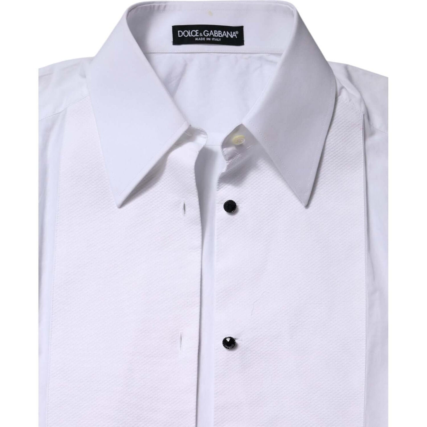 Dolce & Gabbana White Cotton Short Sleeves Collared Polo Top TSH878609-38