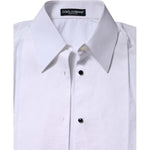 Dolce & Gabbana White Cotton Short Sleeves Collared Polo Top TSH878609-38