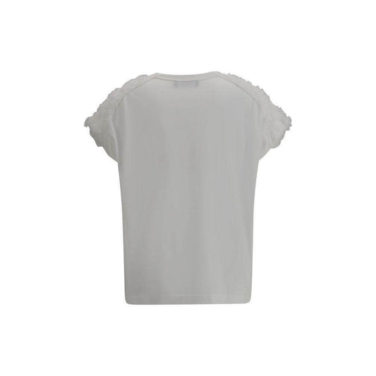 Fabiana Filippi T-Shirt with tulle appliqués FA-JED275F61121-IT44 | L