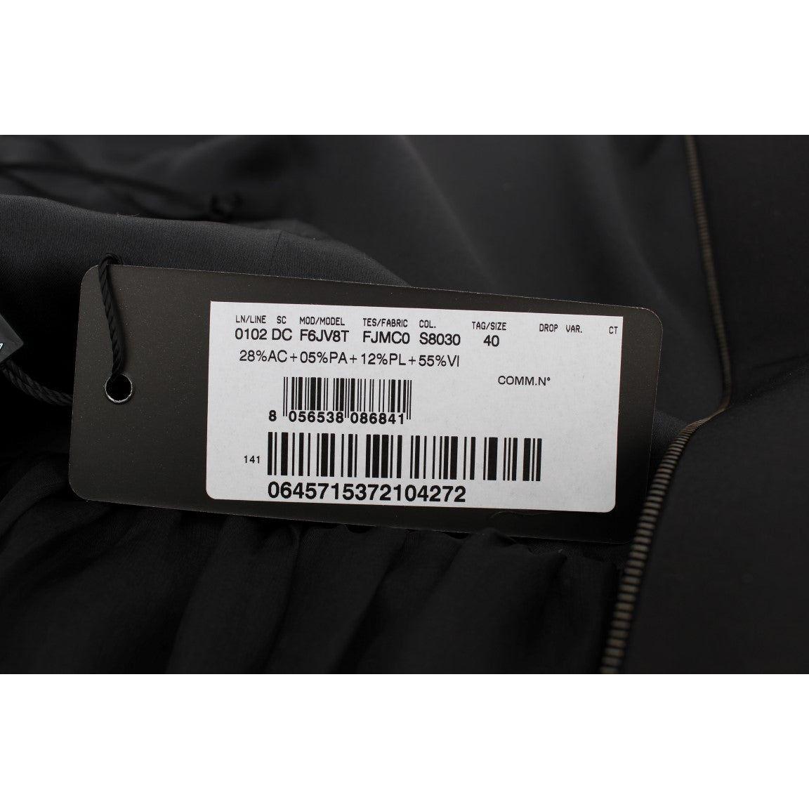 Dolce & Gabbana Black Gray Sheath Gown Full Length Dress