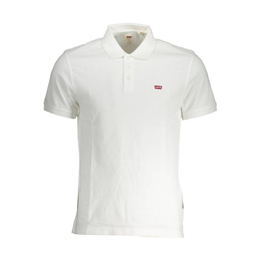 Levi's White Cotton Men Polo