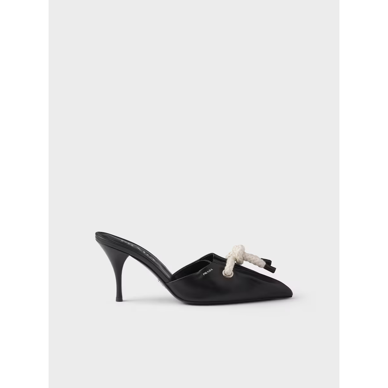 Prada Black Nappa Leather Rope Detail  Sandals