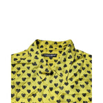 Dolce & Gabbana Yellow Heart Short Sleeves Men Casual Shirt TSH90656-42