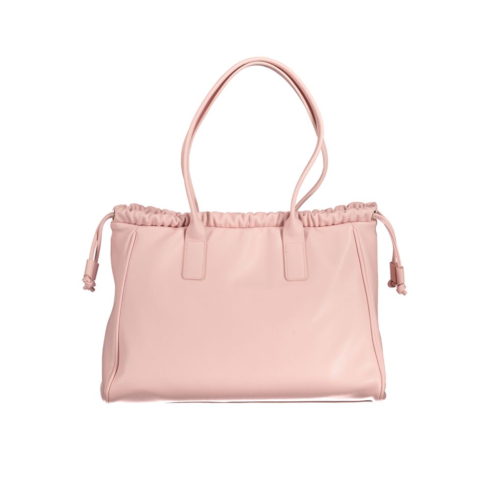 Front view with bag zipped and handles upright.