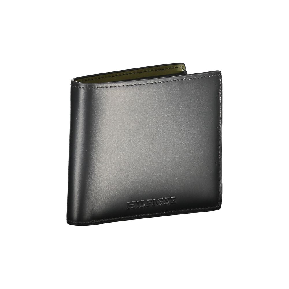 Tommy Hilfiger Black Leather Men Wallet