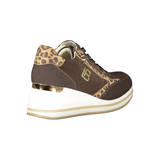 Laura Biagiotti Brown Polyester Women Sneaker LA-32811-EU38/US8