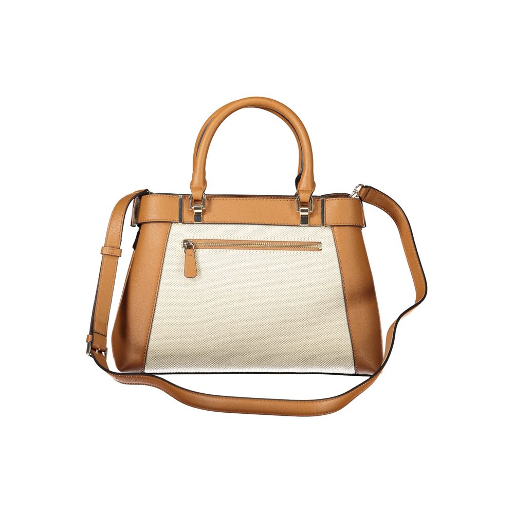 Front view with bag zipped and handles upright.