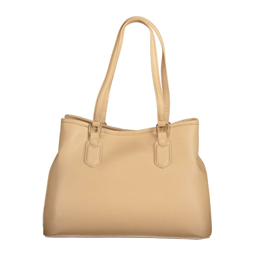 Front view with bag zipped and handles upright.