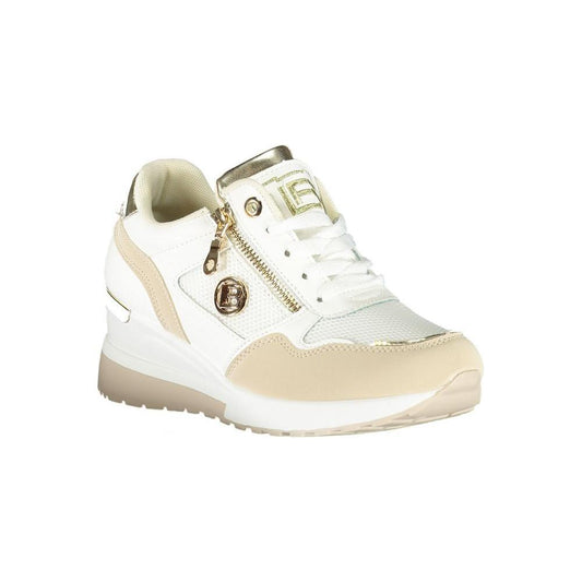 Laura Biagiotti Beige Polyester Women Sneaker LA-36508-EU39/US9
