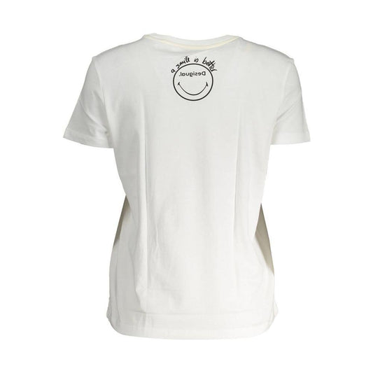 Desigual White Cotton Women Top DE-37209-XL