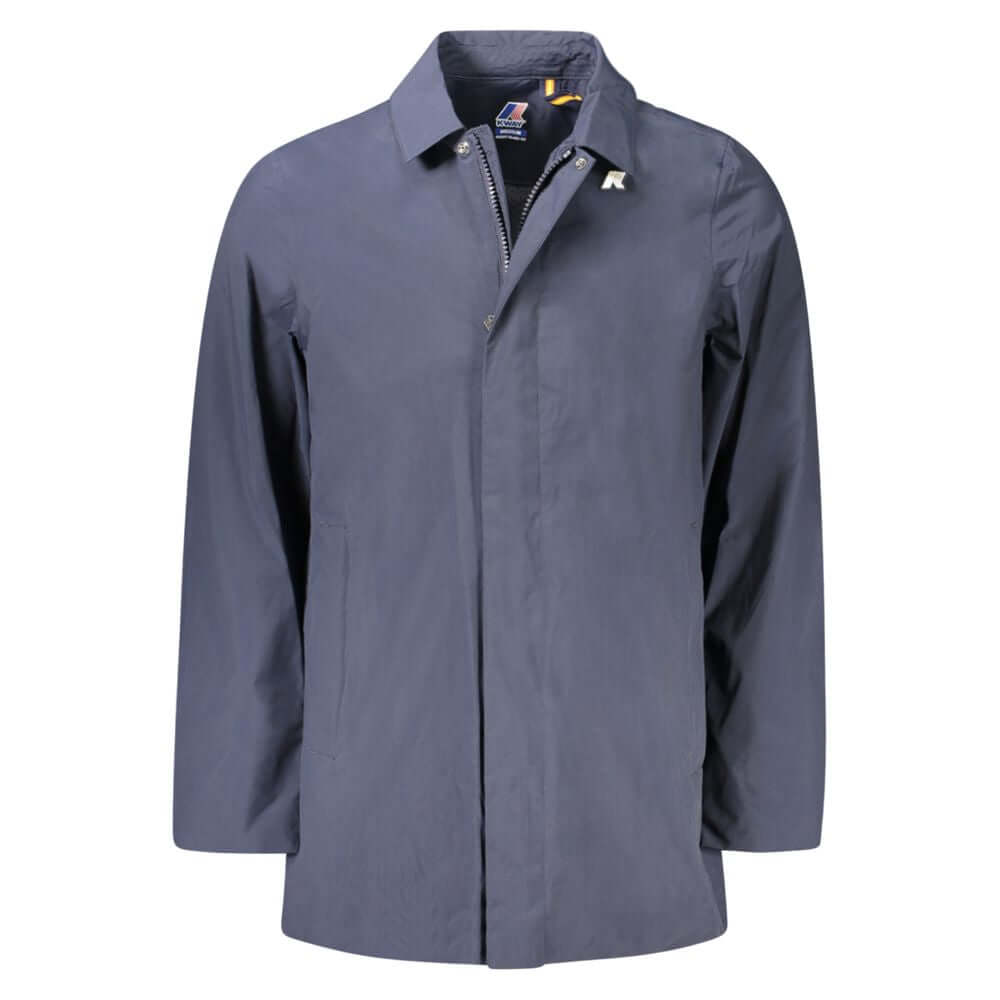 K-WAY Blue Polyamide Men Jacket KW-34222-M