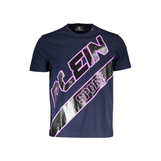 Plein Sport Blue Cotton Men T-Shirt PL-37223-L