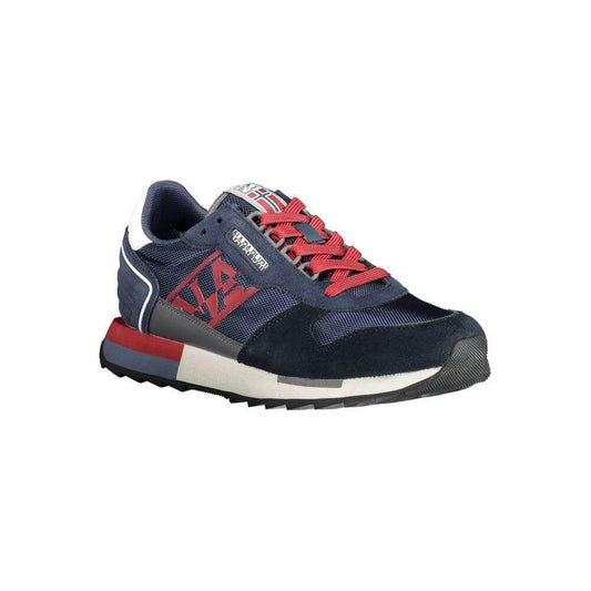Napapijri Blue Leather Men Sneaker NA-37292-EU41/US8