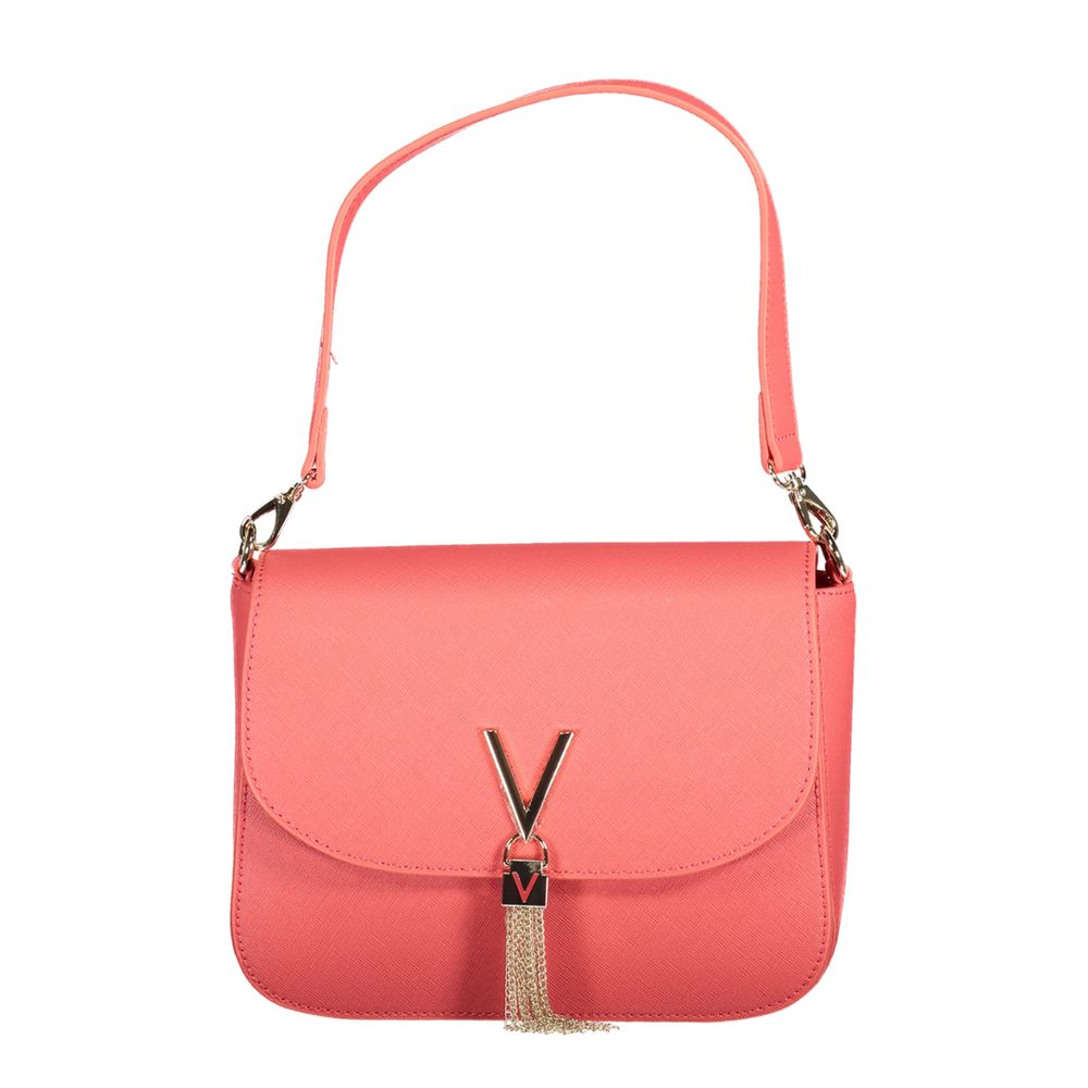 Mario Valentino Pink Polyethylene Women Handbag with removable strap for versatile styling and external pocket.