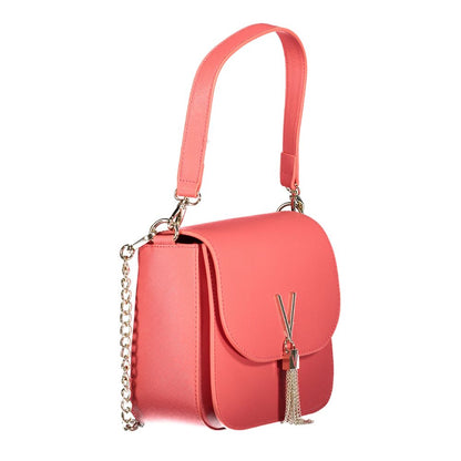 Mario Valentino Pink Polyethylene Women Handbag with chain strap and removable handle