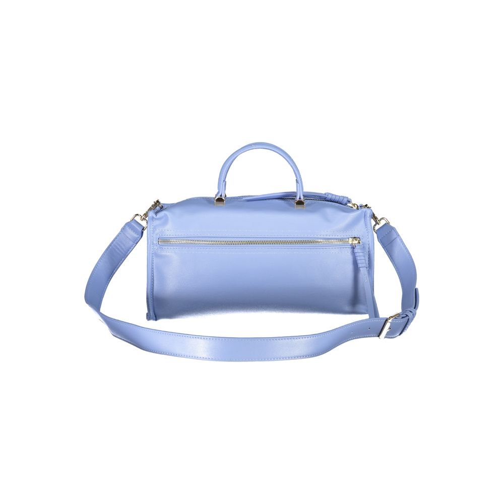 Front view with bag zipped and handles upright.