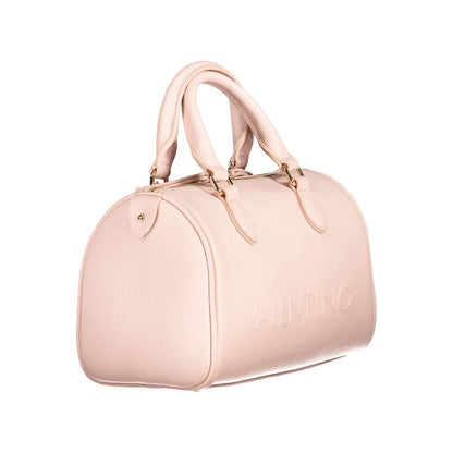 Mario Valentino Pink Polyethylene Women Handbag with handles, showcasing eco-luxury fashion and sustainable style.