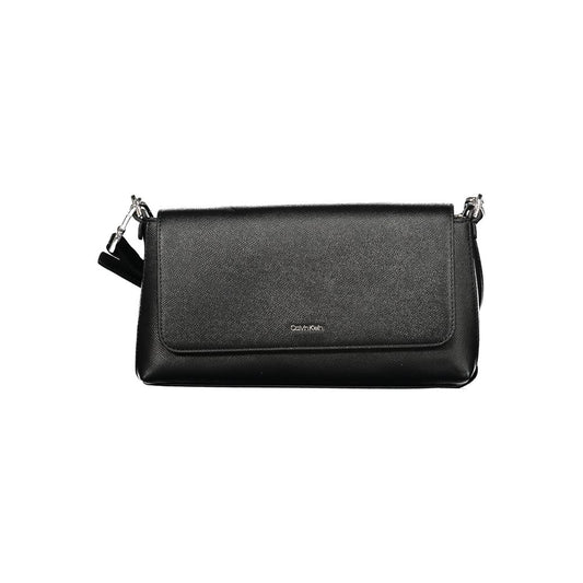 Calvin Klein Black Polyethylene Women Handbag with adjustable strap and shoulder handle for versatile style and elegance.