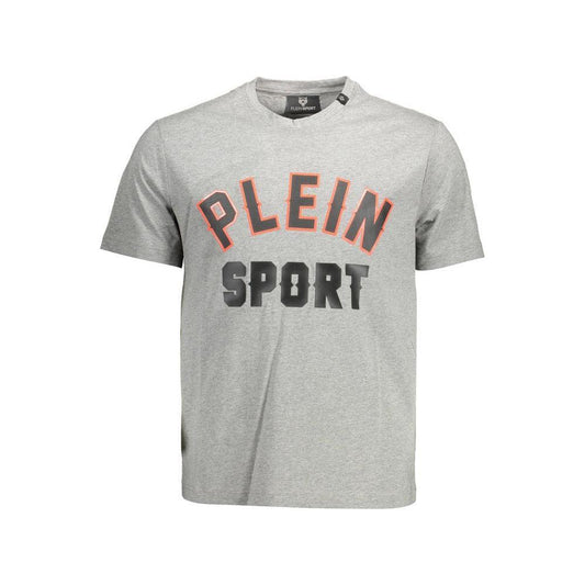 Plein Sport Gray Cotton Men T-Shirt PL-11177-S