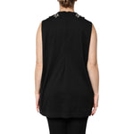 Dolce & Gabbana Black Cotton Rhinestone Embellished Tank Top DR81735-40