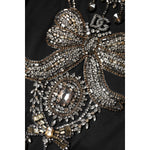 Dolce & Gabbana Black Cotton Rhinestone Embellished Tank Top DR81735-40