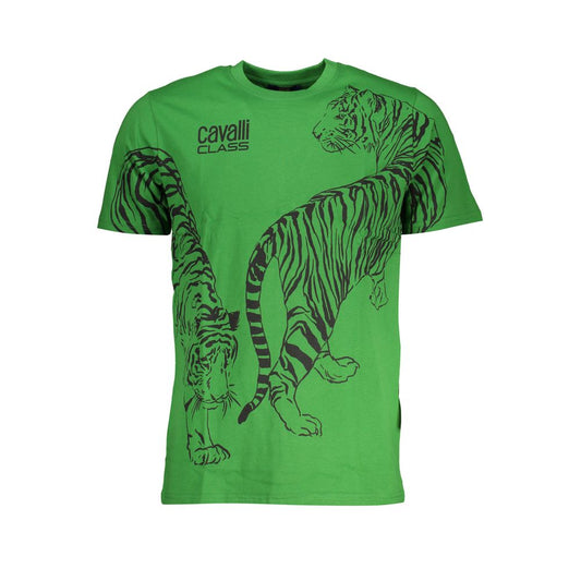Cavalli Class Verde Cotton Men T-Shirt