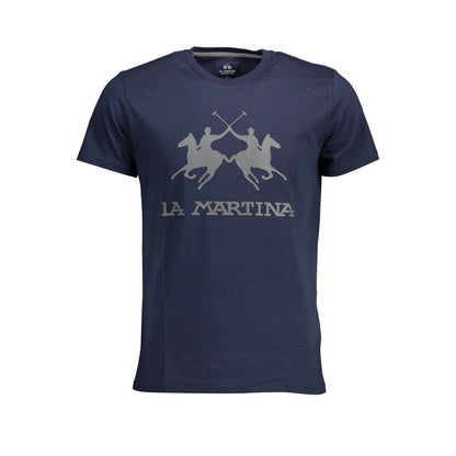 La Martina Blue Cotton T-Shirt