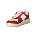 Tommy Hilfiger Red Leather Women Sneaker TO-36045-EU36/US6