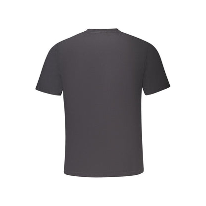 North Sails Black Cotton Men T-Shirt back view showcasing the sleek design and high-quality cotton fabric.
