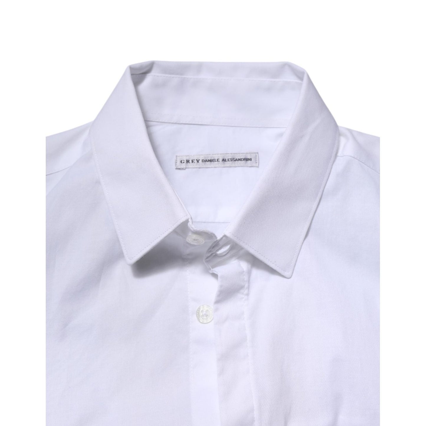 Daniele Alessandrini White Long Sleeves Dress Shirt TSH906940-40