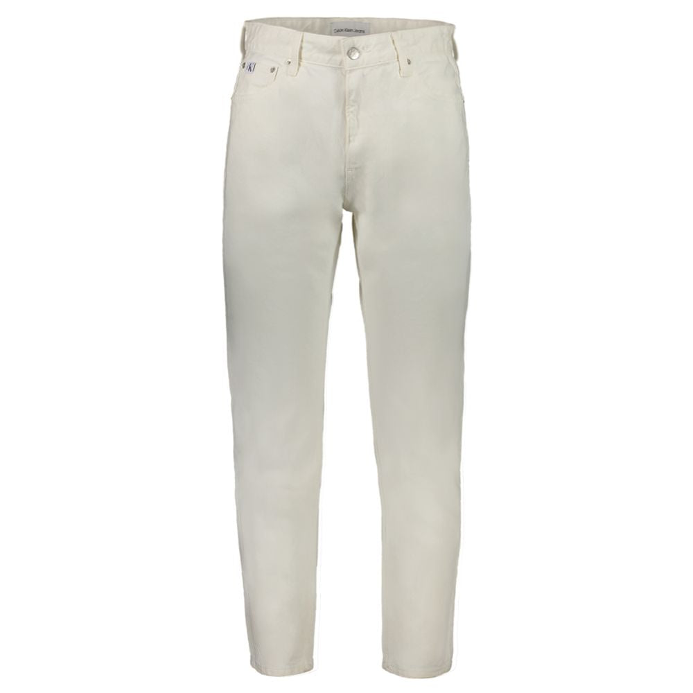 Calvin Klein White Cotton Jeans & Pant CA-29542-W28