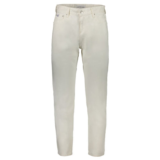 Calvin Klein White Cotton Jeans & Pant CA-29542-W28
