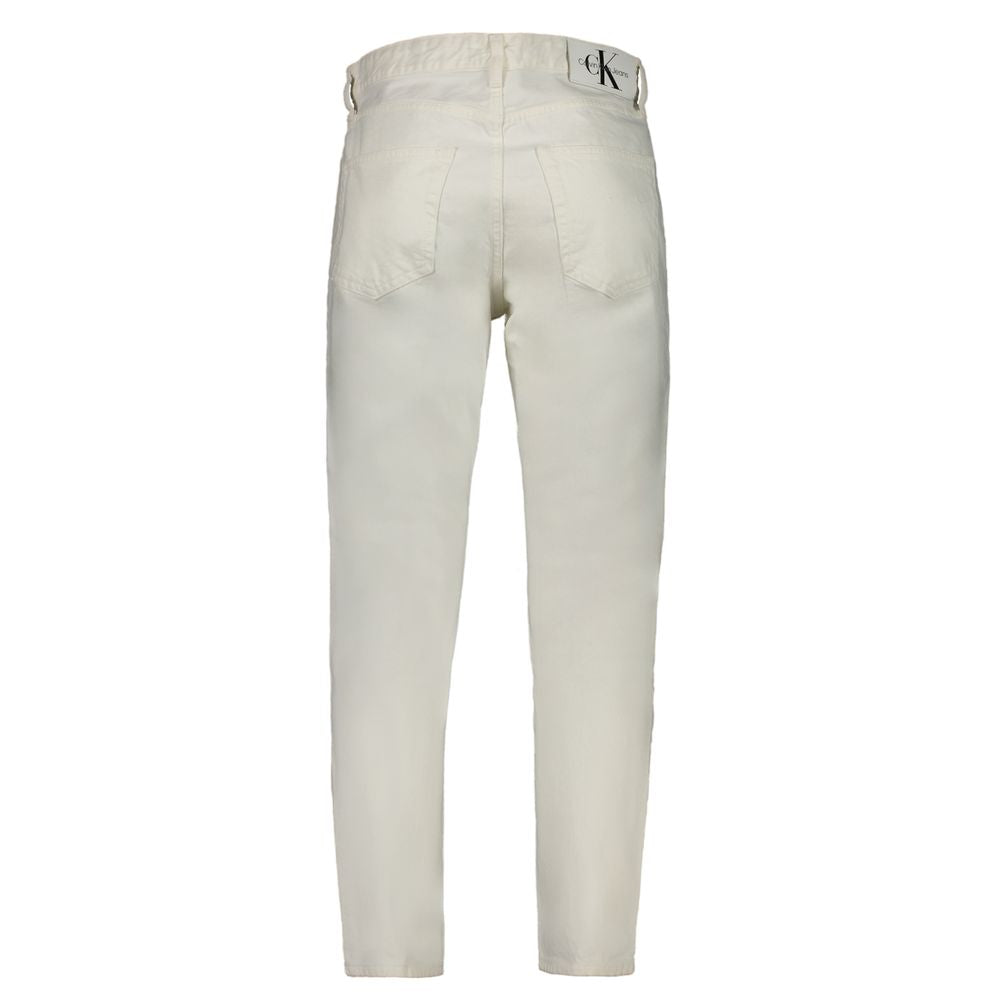 Calvin Klein White Cotton Jeans & Pant CA-29542-W28