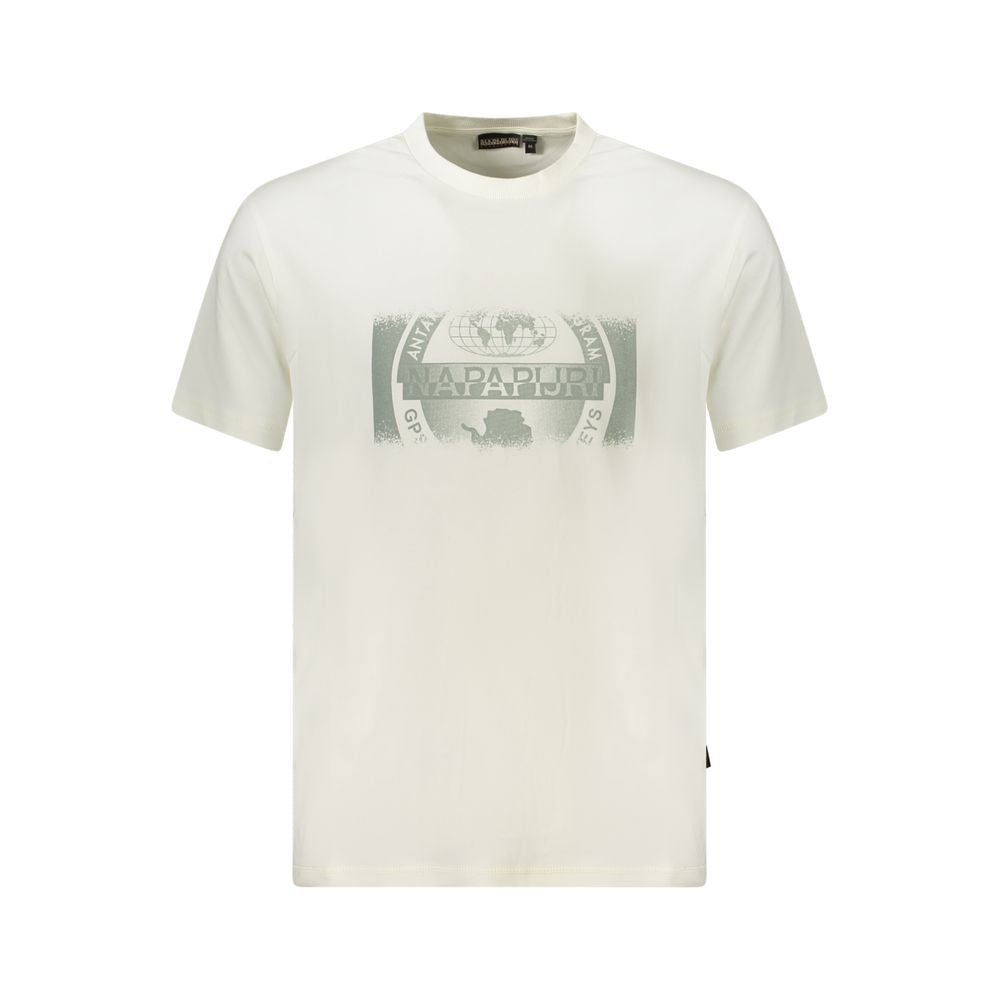 Napapijri White Cotton Men's T-Shirt
