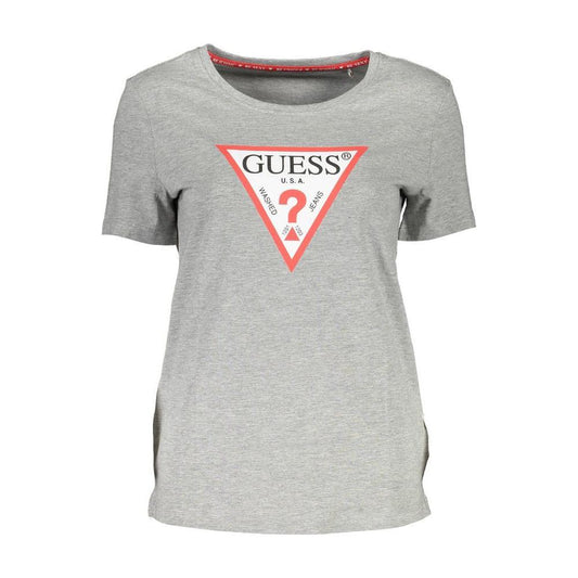 Guess Jeans Brown Cotton Women T-Shirt GU-37106-XS