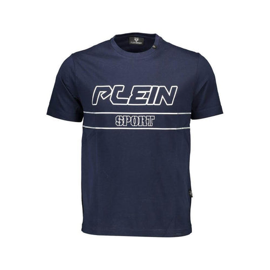 Plein Sport Blue Cotton Men T-Shirt PL-37277-S