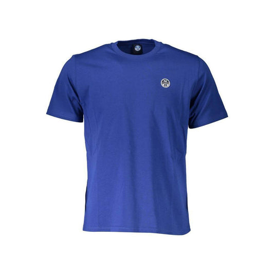 North Sails Blue Cotton Men T-Shirt NO-37320-M