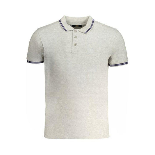 Cavalli Class Brown Cotton Men Polo Shirt CA-31309-M