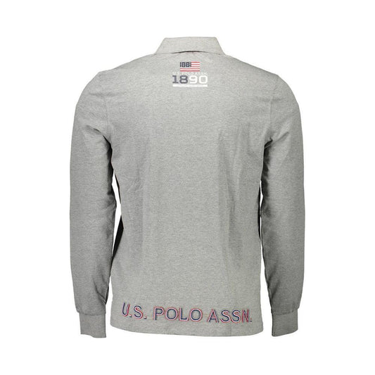 U.S. POLO ASSN. Gray Cotton Men Polo Shirt US-9218-XXL