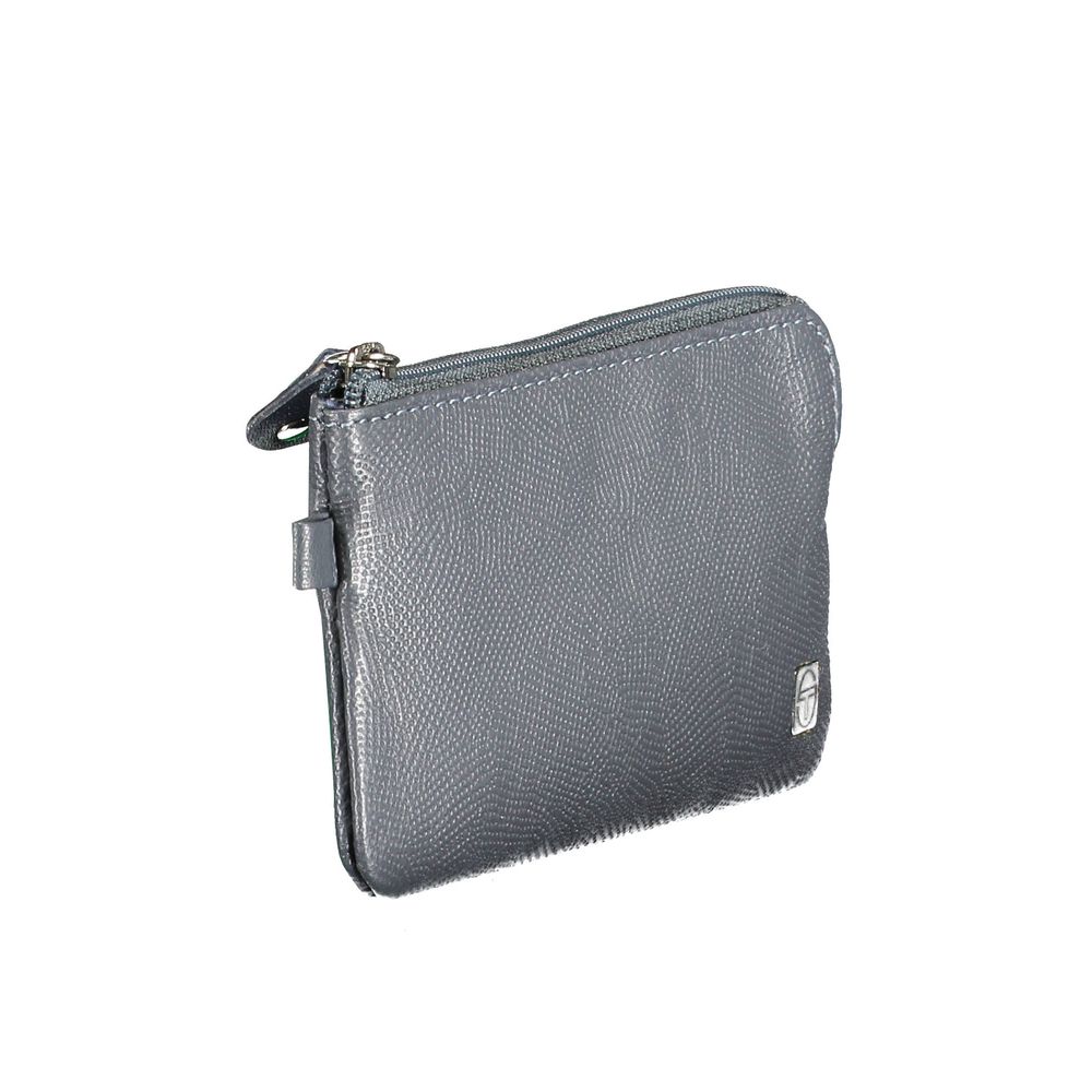Sergio Tacchini Blue Leather Men Wallet