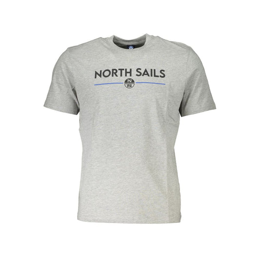 North Sails Gray Cotton T-Shirt NO-27957-S