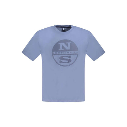 North Sails Blue Cotton Men T-Shirt
