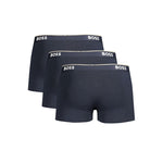 Hugo Boss Blue Cotton Men Boxer Underwear BO-35728-S