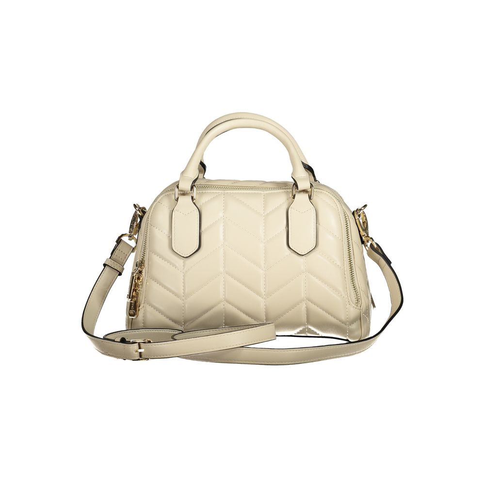 Front view with bag zipped and handles upright.