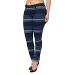 Dolce & Gabbana Blue Striped Cotton Stretch Denim Jeans PAN76484-44