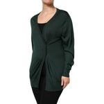Dolce & Gabbana Dark Green Cashmere Silk Cardigan Sweater TSH878614-44