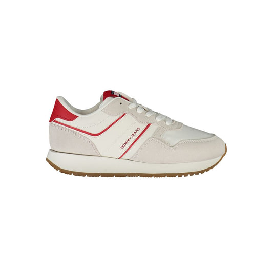 Tommy Hilfiger Red Leather Women Sneaker TO-36745-EU36/US6