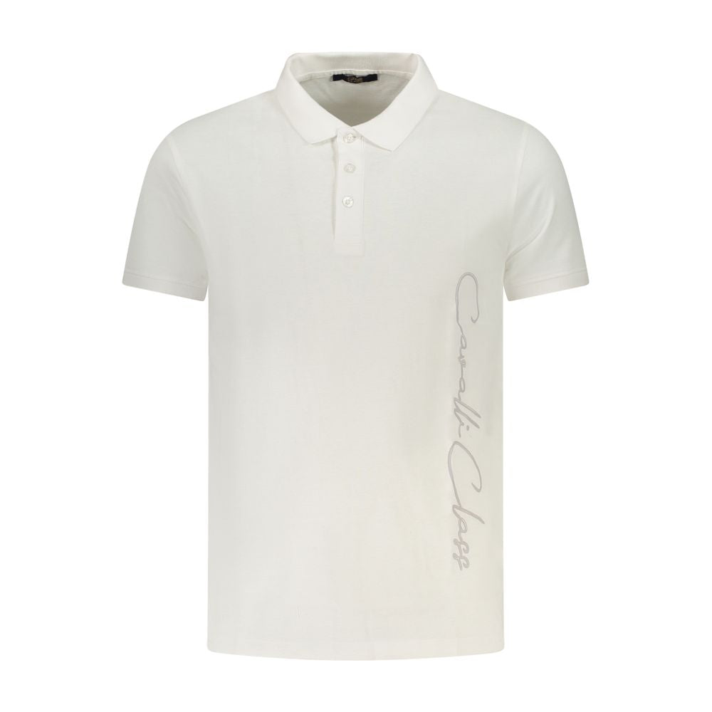 Cavalli Class Bianco Cotton Men Polo