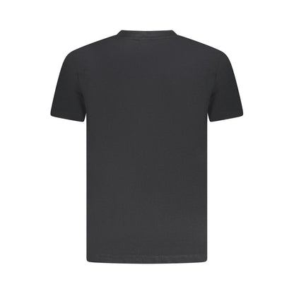 Back view of Armata Di Mare Black Cotton Men T-Shirt showcasing its classic crew neck and short sleeves.